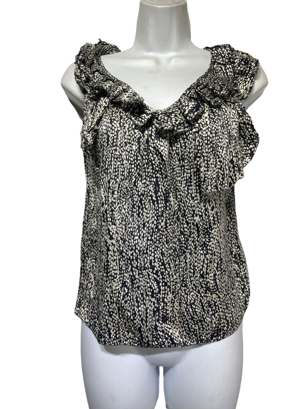 anthropologie leifsdottir silk sleeveless ruffle blouse Size 0